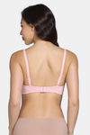 Zivame Padded Non Wired 3/4th Coverage T-Shirt Bra - Powder Pink — thumbnail 2